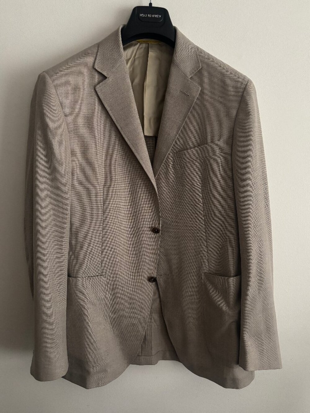 $2200 Canali Kei Unstructured Beige Sport Coat/ Blazer Surgeon's Cuffs- 44 -46 L